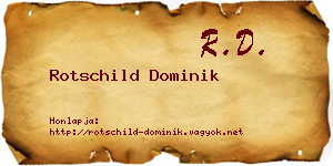 Rotschild Dominik névjegykártya