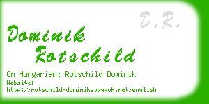 dominik rotschild business card